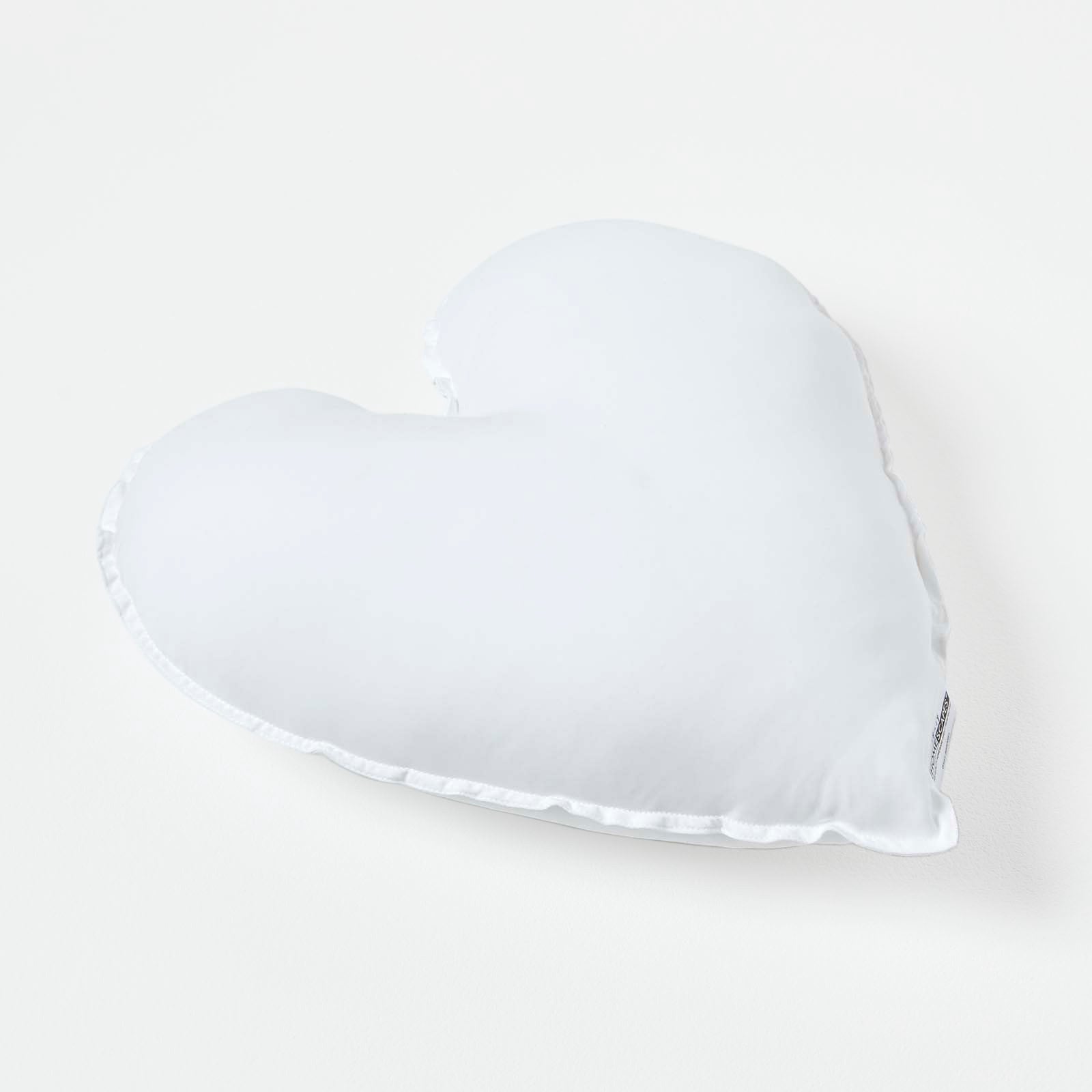 Super Microfibre Heart Shaped Cushion Pad | 45cm x 45cm | White