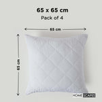 Cotton Rich Quilted Pillow Protectors | 65cm x 65cm | White