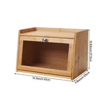 2-tier Bamboo Bread Storage Cabinet For Kitchen Counter | Natural
