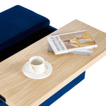 Velvet Upholstered Storage Ottoman Stool