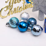 30 Pieces Shatterproof Christmas Tree Ornament Set Xmas Bauble And Snowflake Tree Topper