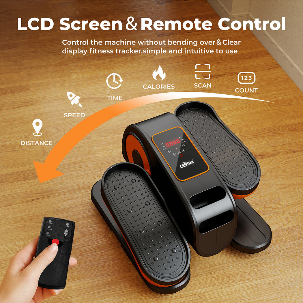 Centra Under Desk Elliptical Machine 15 Speed Quiet Pedal Exerciser Remote