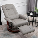 Ergonomic Office Recliner Chair Pu Leather Armchair Lounger | One Size | Gray
