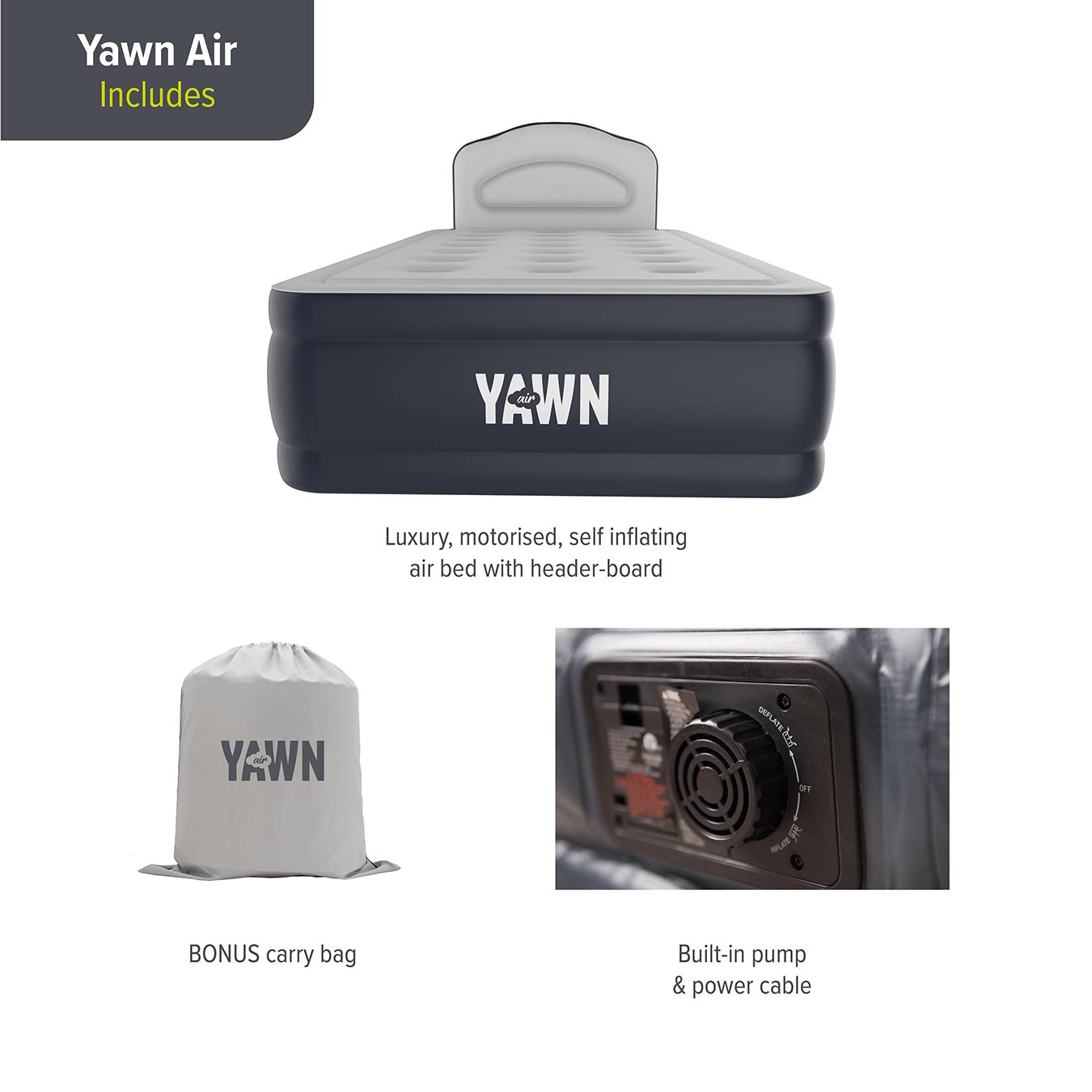 Air Bed | Single | Gray