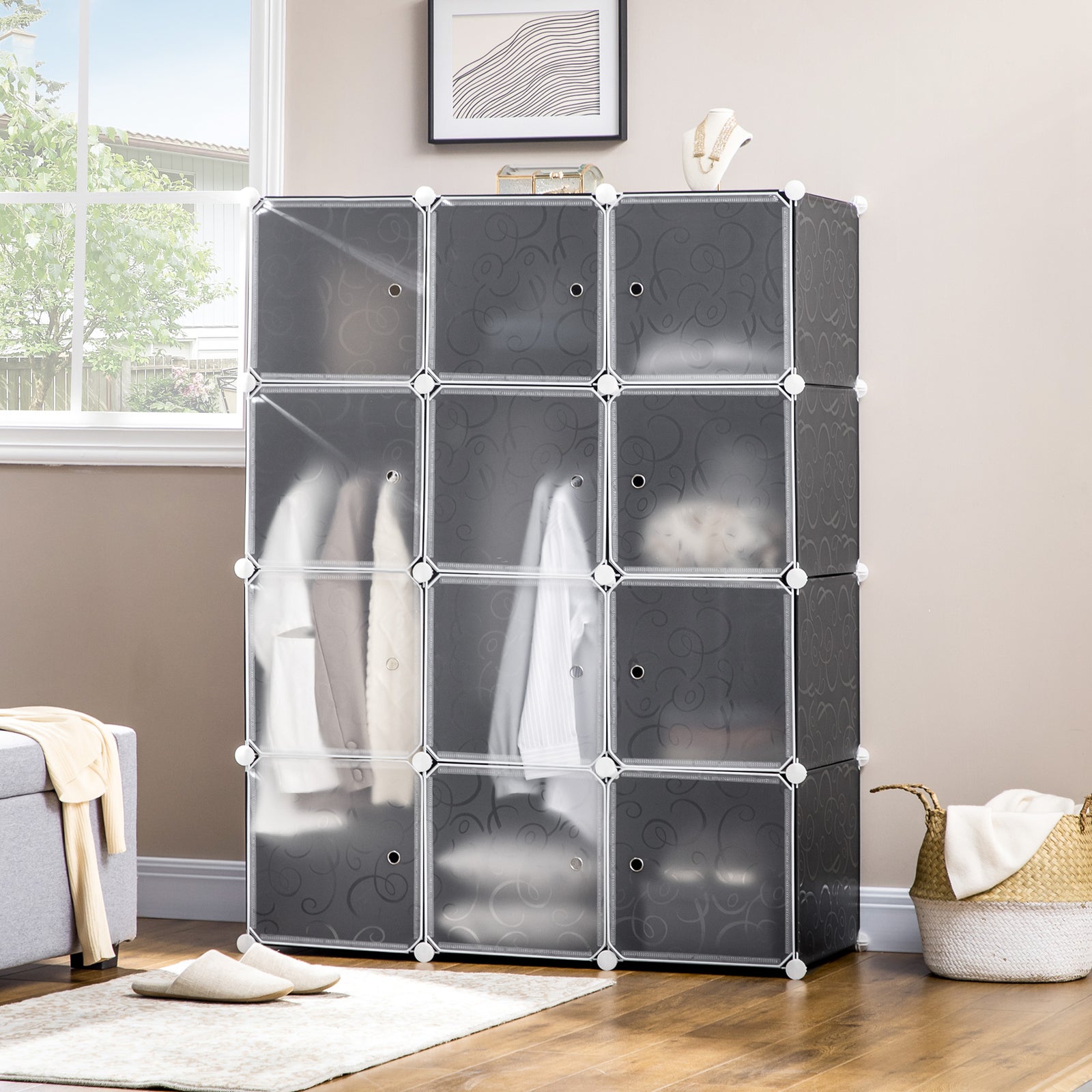 Diy Wardrobe Portable Interlocking Plastic Modular Closet
