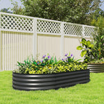 Galvanised Raised Garden Bed Planter Box | Dark Grey