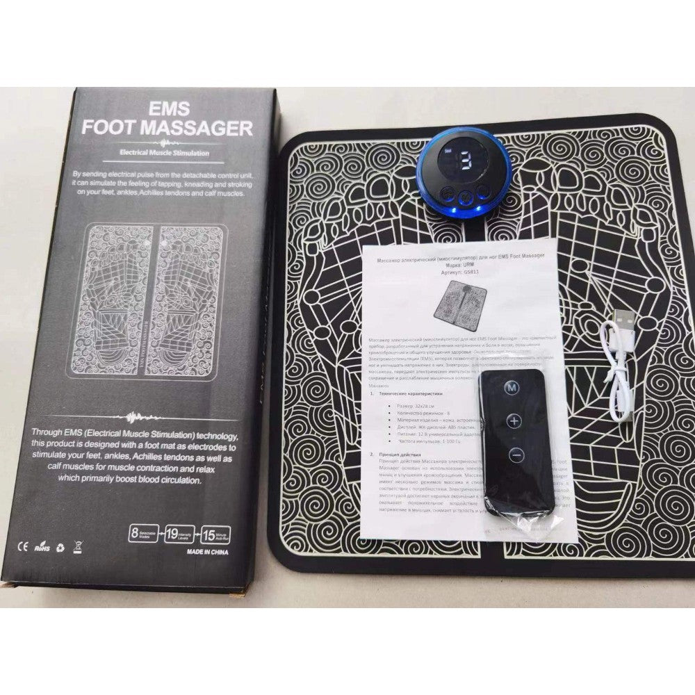 Dyzi Ems Foot Massager Electrical Muscle Stimulation For Pain Relief And Improve Circulation