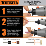Rotary Tool Kit 135w & Accessory Set Variable Speed 8000-33000rpm Ideal For Diy Woodwork & Hobby Craft Dremel Compatible | 234 Piece Kit + Case | Grey