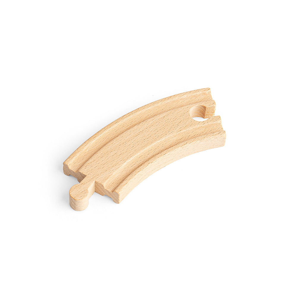 12 Short Curve Track Pieces for Wooden Train Sets