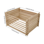 Wooden Garden Compost Bin, Eco-friendly Paulownia Wood, Ventilated Design, Tool-free Assembly | Large