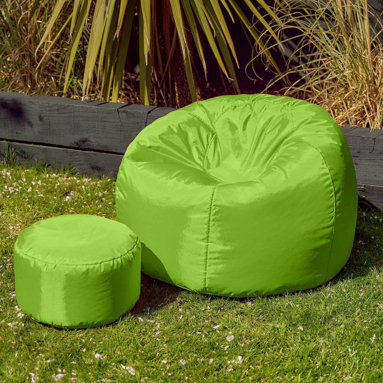 Classic Indoor Outdoor Bean Bag & Pouffe Chair | Lime