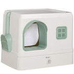 Hooded Cat Litter Tray W/ Drawer Pan, Scoop Deodorants
