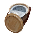 Round Insulated Picnic Basket With Chopping Board Lid