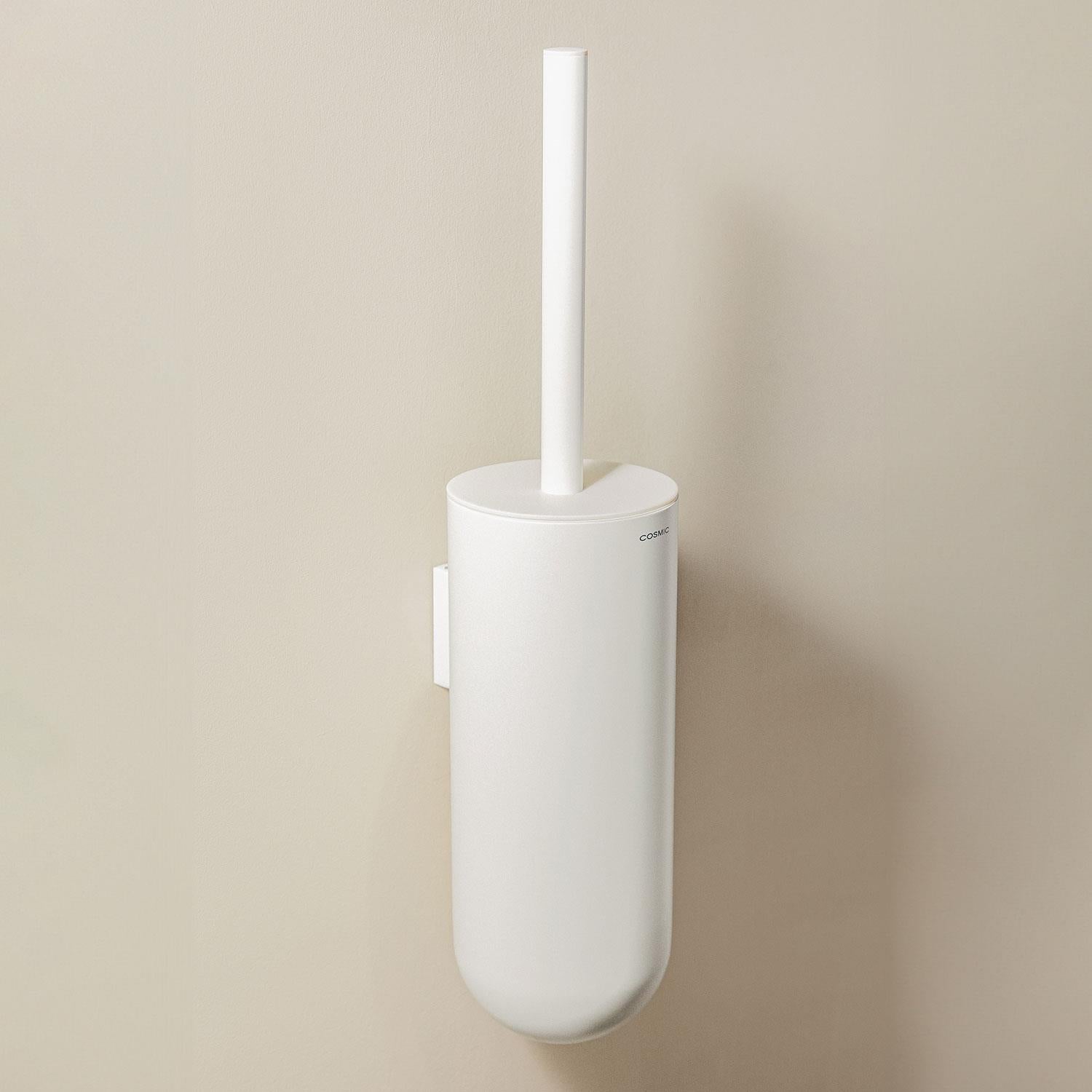 Toilet Brush, Wall Mounted, White Award-winning Design Geyser Collection