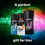 Shower Level Up Ice Chill, Excite,jungle Fresh Gift Set W/ Shower Tool, 3pk