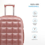 Set Of 3 Hard Case Bubble Design Check-in Size Suitcases Hold Luggage - Overhead Cabin Bag With Medium & Large Check-in 20kg+ Hold Suitcase | Set of 3 | Rose Gold