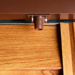 Garden Shed Wood Effect Tool Storage Sliding Door Wood Grain | Large | Brown