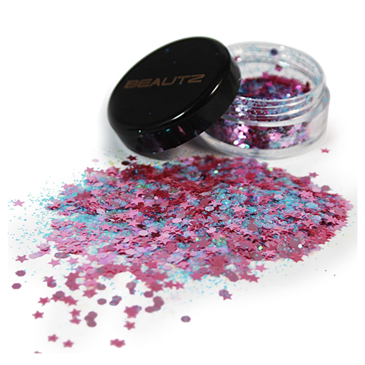 Envie Chunky Glitter Fairy 10ml Pot 5g Cosmetic Body Face Festival Purple Glam