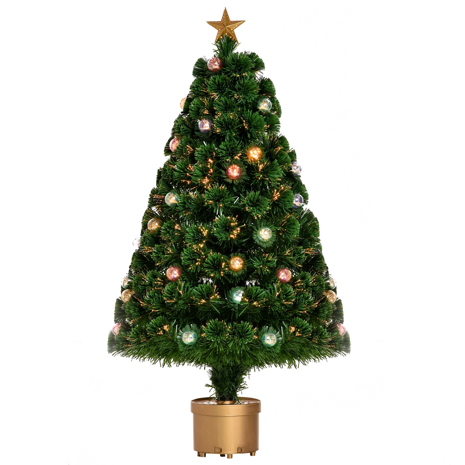 3/4/5ft Prelit Christmas Tree Fiber Optic Home | 3ft | Green