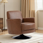 Upholstered Pu Leather Armchair For Living Room | Brown