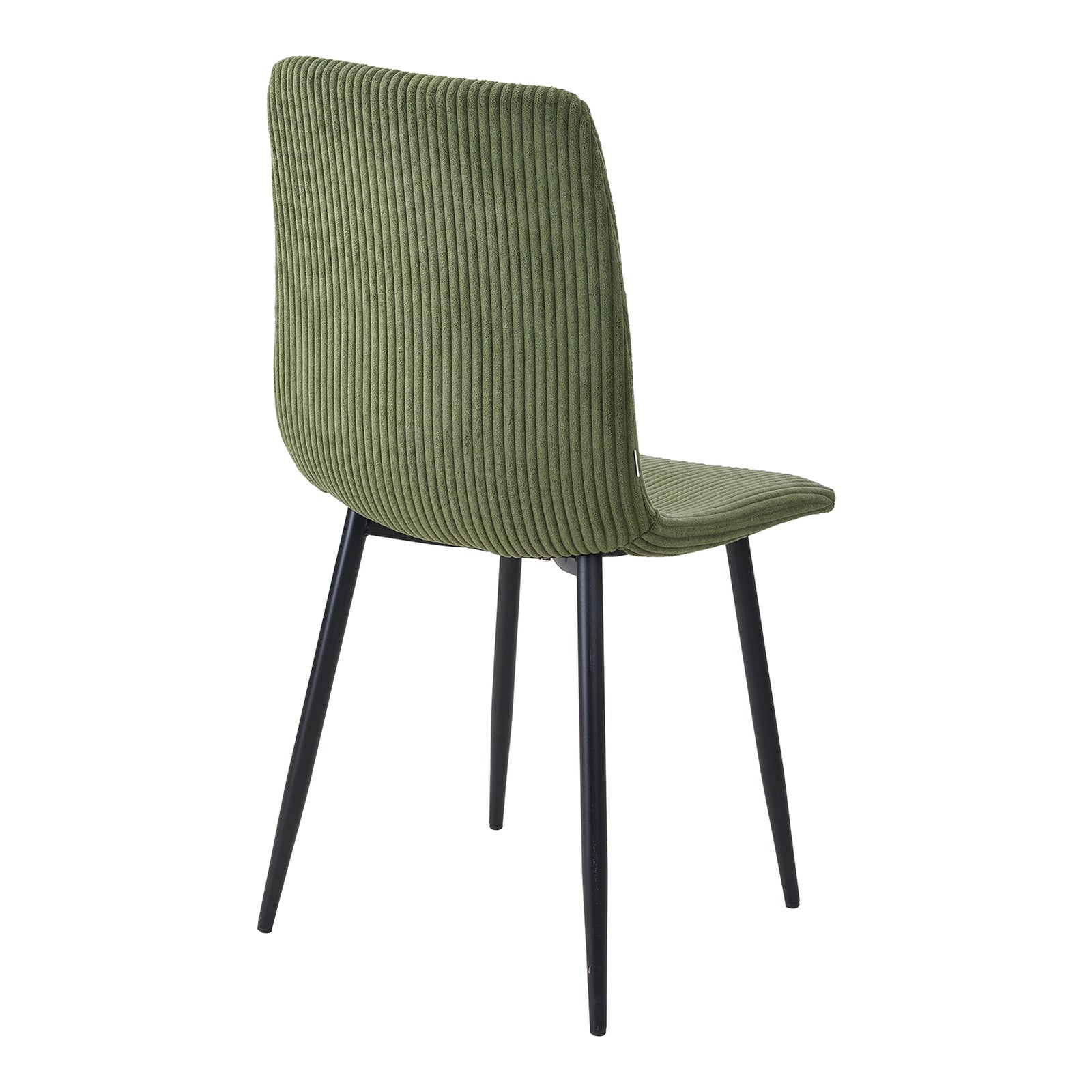 Corduroy Upholstered Dining Chairs | Set-of-2 | Dark Green