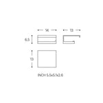 Toilet Roll Holder, White Matt, Wall-mounted, 13 Cm. Collection The Grid