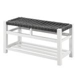 Habi Hallway Shoe Bench - Grey/white