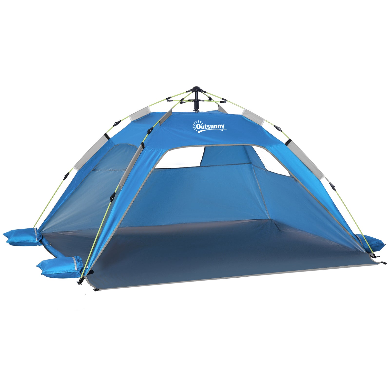 2 Man Pop-up Beach Tent Sun Shade Shelter Hut W/windows,door | Sky Blue