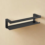 Bathroom Shelf, Bathroom Organizer, Matt Black , Architect S+ Collection