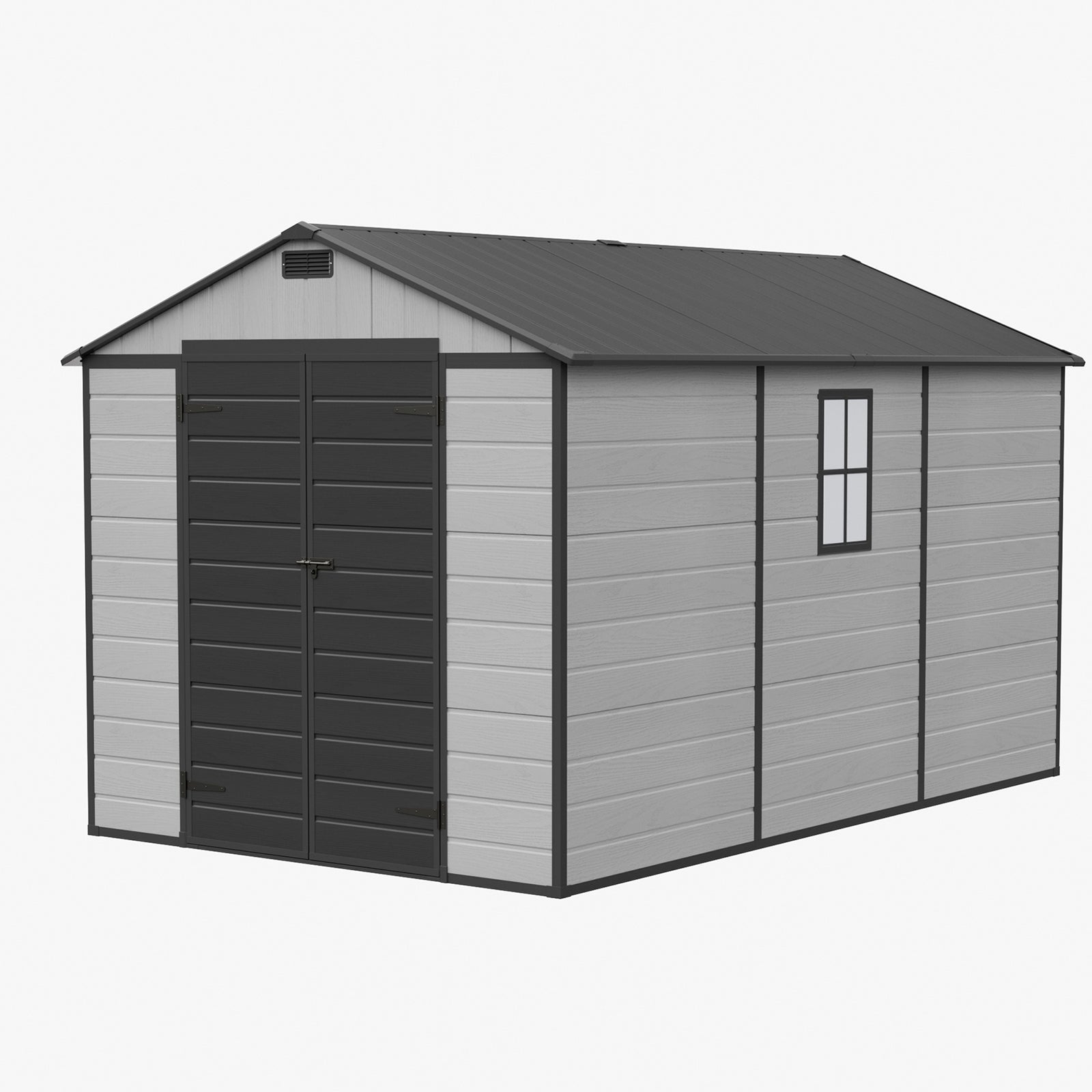 Breeins 8x12ft Outdoor Aluminum & Pp Storage Shed