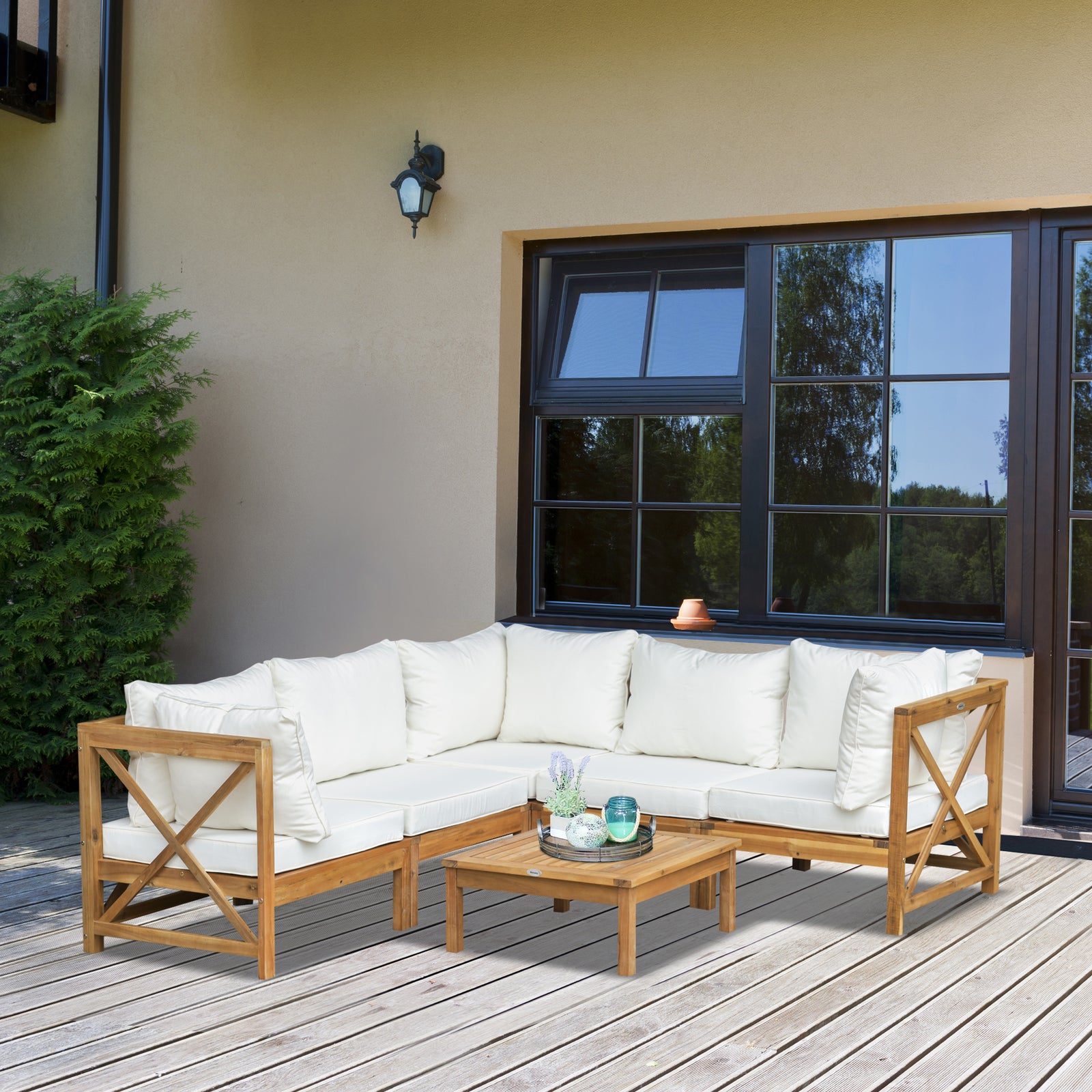 6 Pcs Outdoor Patio Sofa Set W/ Coffee Table