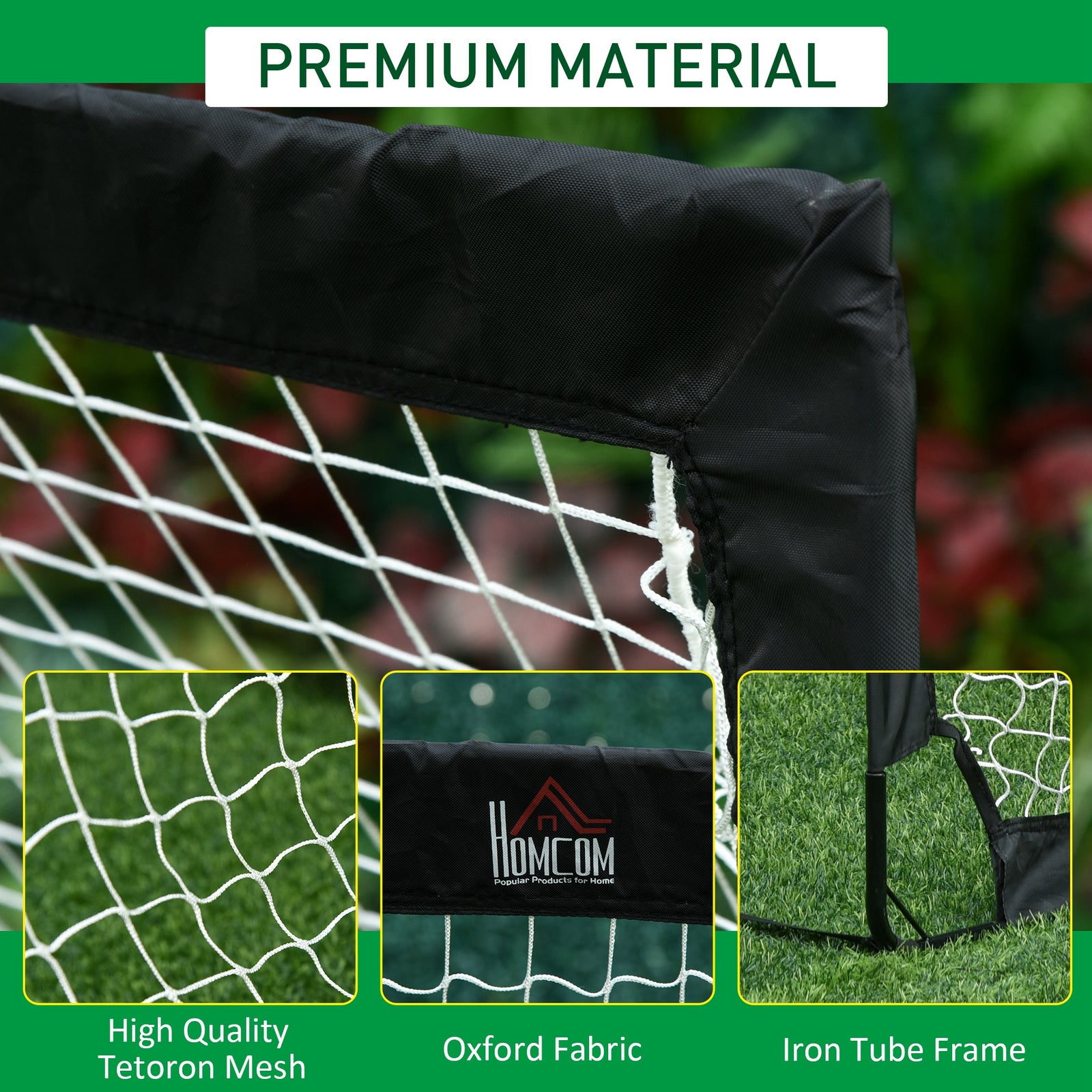 Football Goal Net Folding Outdoor With All Weather 6ft X 3ft | Black