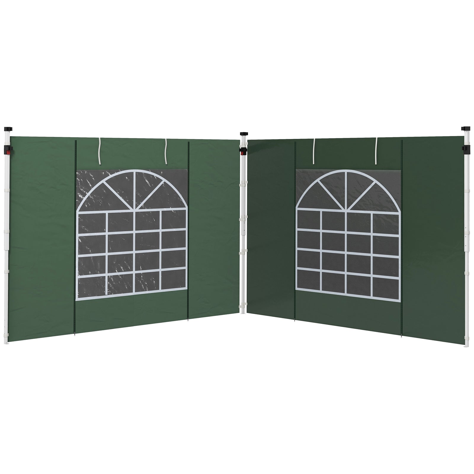 3x3(m) Or 3x6m Pop Up Gazebo Side Panels Replacement, 2 Pack | Green