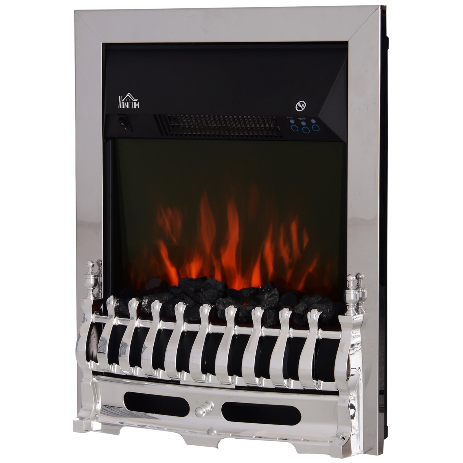 Electric Fireplace 1/2kw Led Fire Remote Control Heater