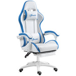 Reclining Pu Gaming Chair W/ Headrest | Blue