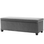 Storage Ottoman With Lid, 112cm Bench Chest Box | Grey