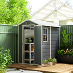 4 X 6ft Plastic Garden Shed W/ Floor, Window And Door
