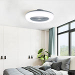 55cm Ceiling Fan With 5 Acrylic Blades & Dimmable Led Light Adjustable Speed Quiet Fan With Remote Control | Grey