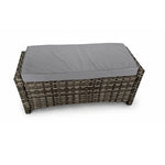Indoor & Outdoor Living The Maldives Grey Aluminium 9 Seat Corner Gas Firepit Rattan Dining Set