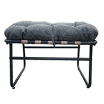 Solace Outdoor Rocking Chair And Stool | One Size | Dark Grey