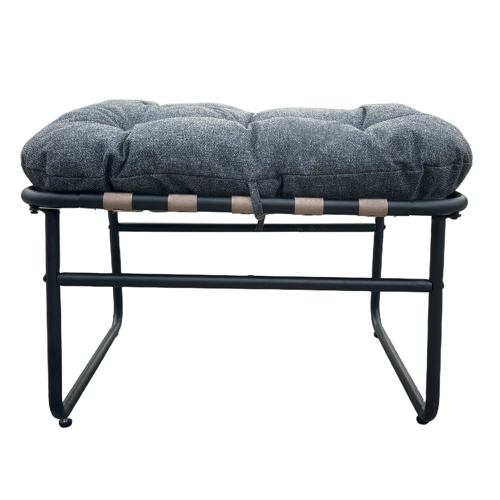Solace Outdoor Rocking Chair And Stool | One Size | Dark Grey
