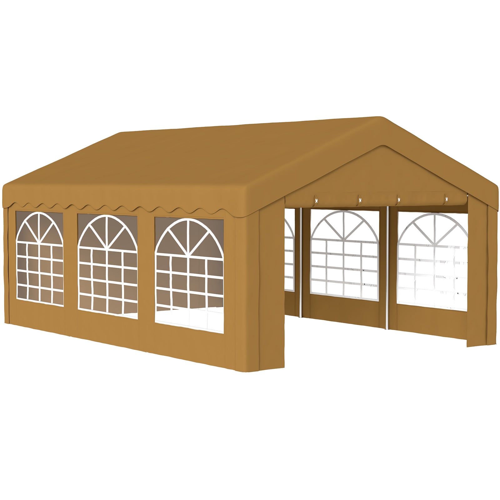 6m Garden Gazebo Carport Shelter Removable Sidewall