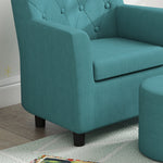 Kids Sofa Set With Footrest For Playroom Bedroom | Blue