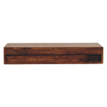 Lunar 2 Drawer Chestnut Wall Mounted Console, 2 Drawers, Brown