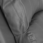 Manual Recliner Sofa 3 Seater Faux Leather | Grey
