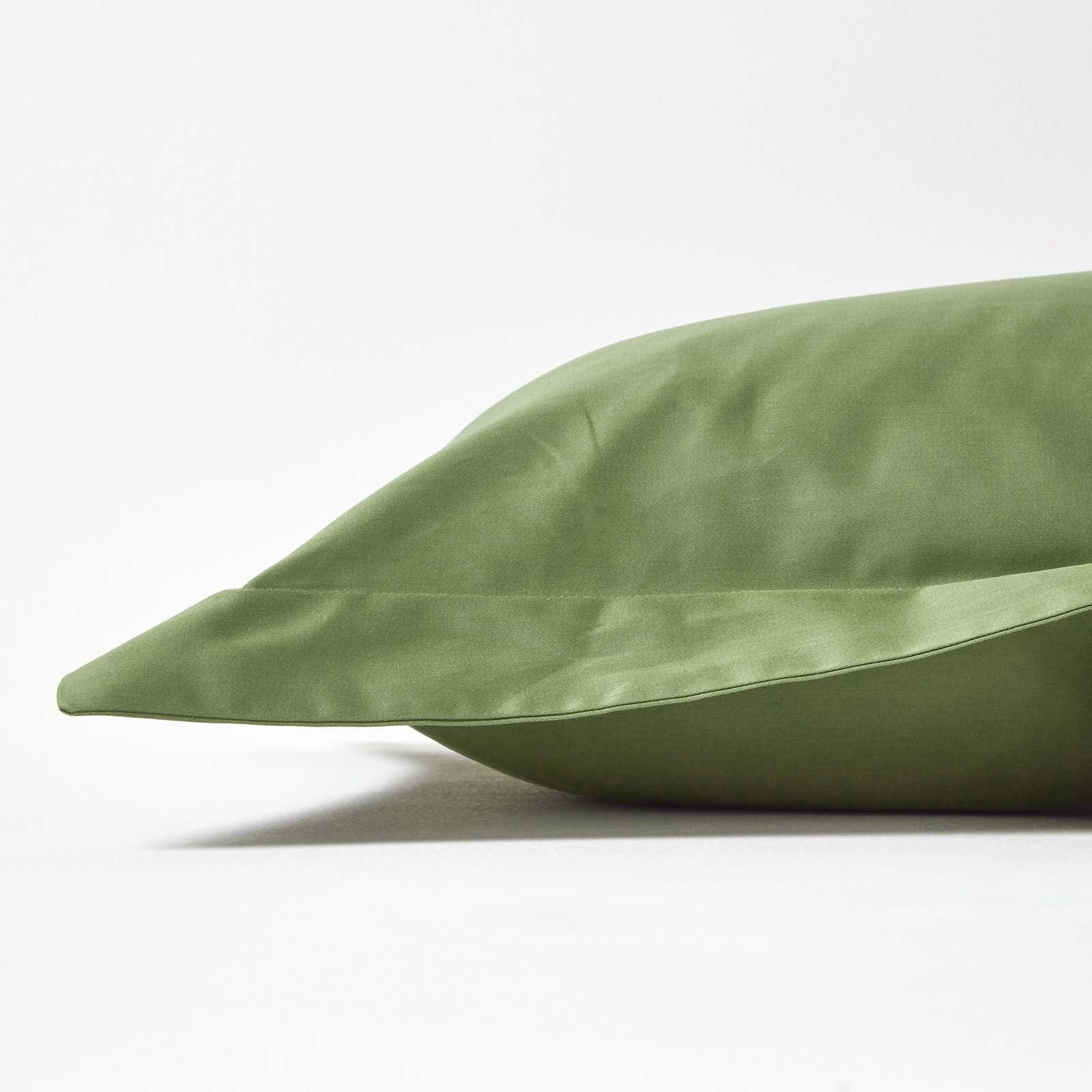 Organic Cotton Oxford Pillowcase 400 Tc | 48 x 74cm | Moss Green