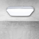 Palermo Modern White Led Ceiling Lamp Included Remote With Adjustable Brightness And Colour Temperature | 33cm | White