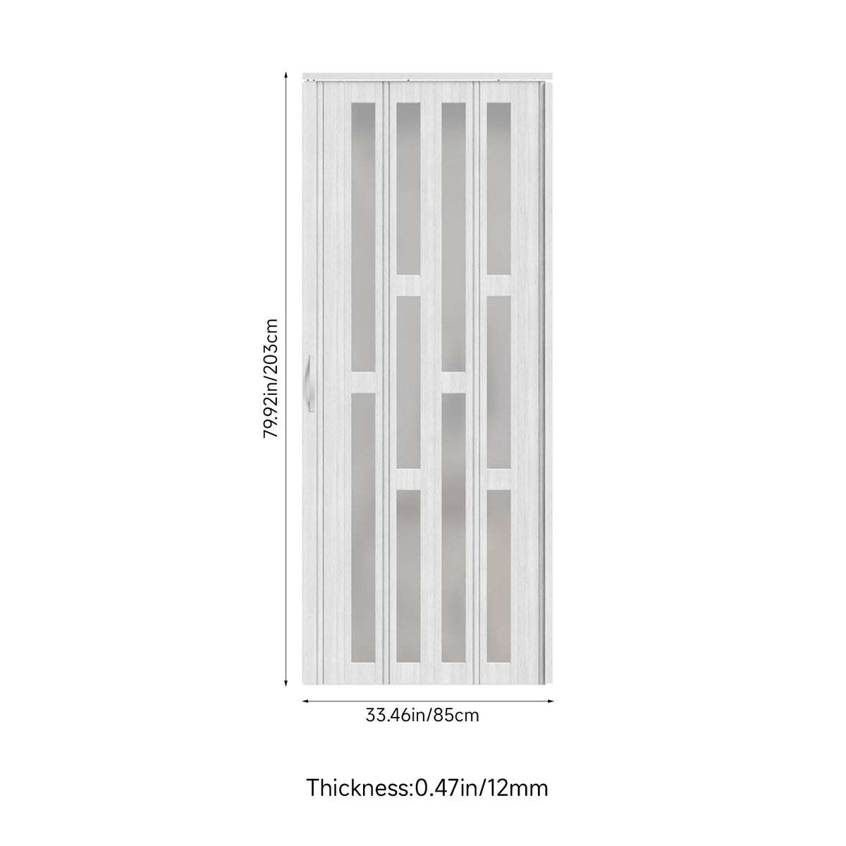 Breeins Magnetic Sliding Pvc Concertina Folding Door With Long Windows