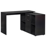 Dual Use Adjustable Large L Shaped Computer Desk Laptop | Black