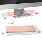 Aluminium Space Saving Desktop Organiser With 4 Usb Ports, Rose Gold